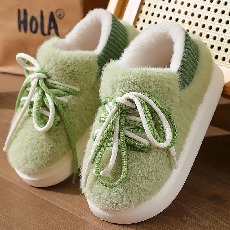 Sewing Cotton - Sandal Rumah Bulu Halus Model Stereoskopik