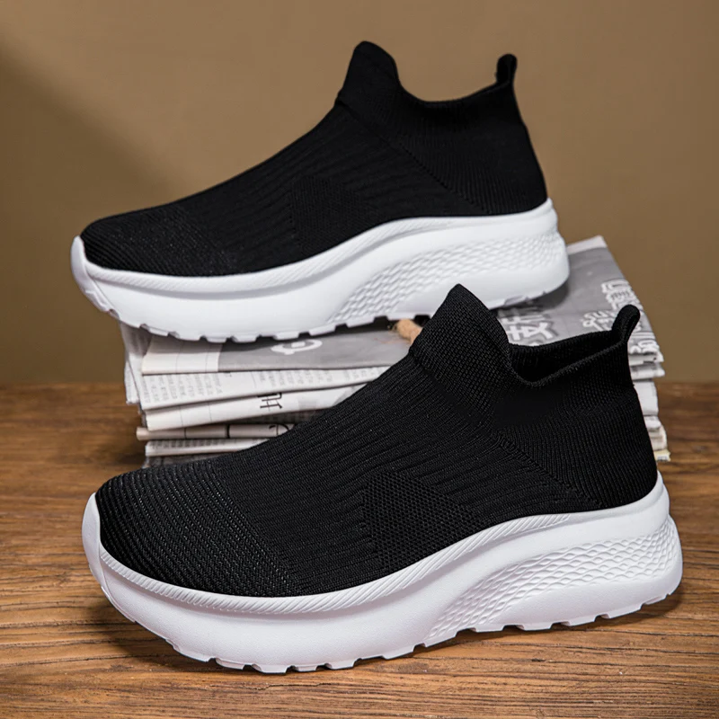 Sepatu Rajut Ujung Lebar Pria  - Knit Stabilizer Stretch ulasan dan harga