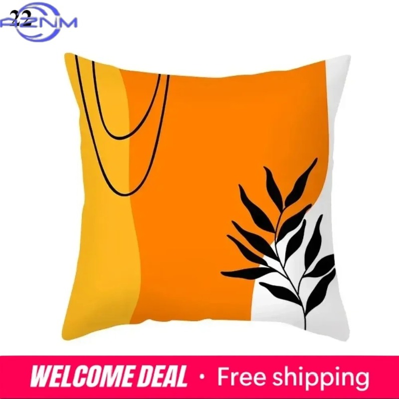 Sarung Bantal Abstrak Oranye B - Century Textile & Sewing Supply Reviews ulasan dan harga