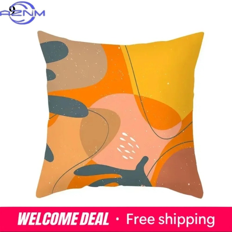 Sarung Bantal Abstrak Oranye B - Century Textile & Sewing Supply Reviews ulasan dan harga