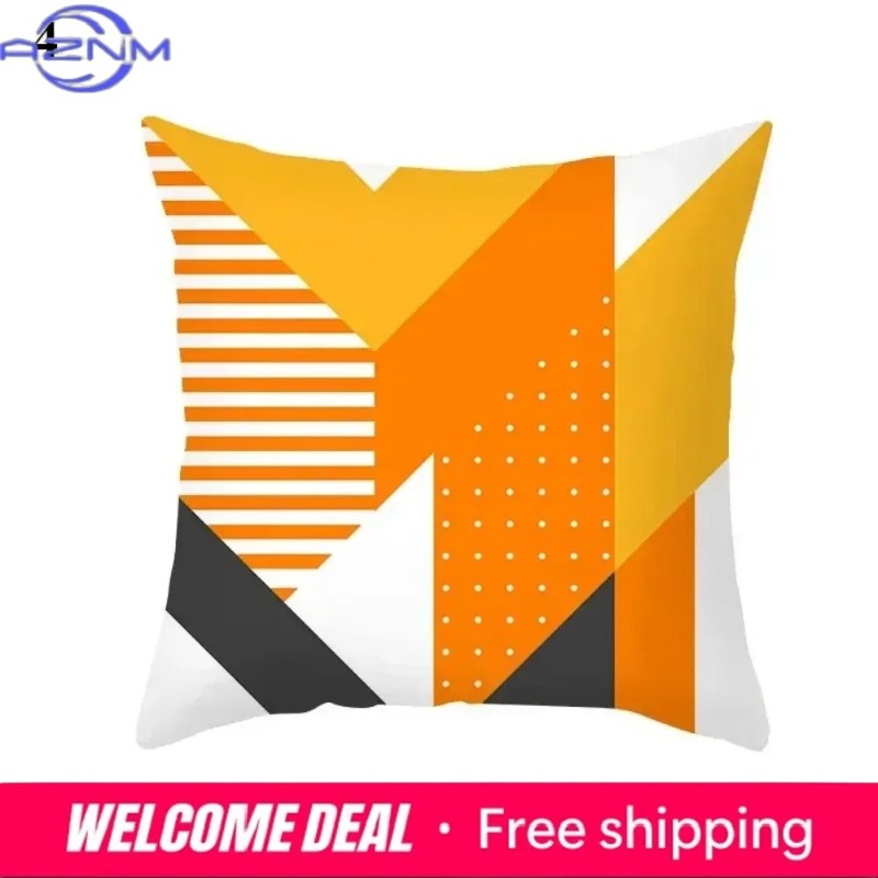 Sarung Bantal Abstrak Oranye B - Century Textile & Sewing Supply Reviews ulasan dan harga