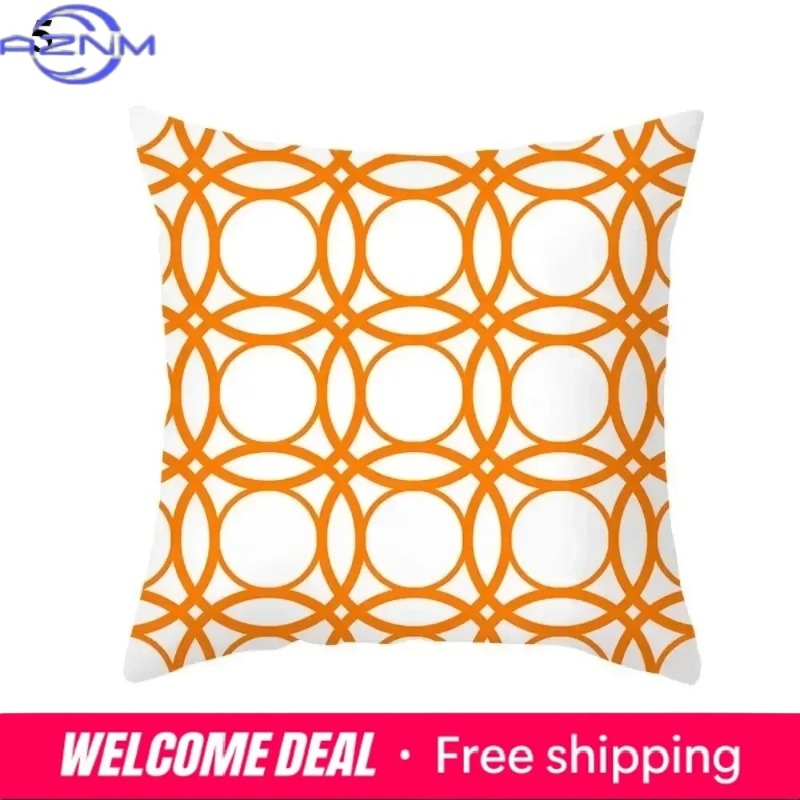 Sarung Bantal Abstrak Oranye B - Century Textile & Sewing Supply Reviews ulasan dan harga
