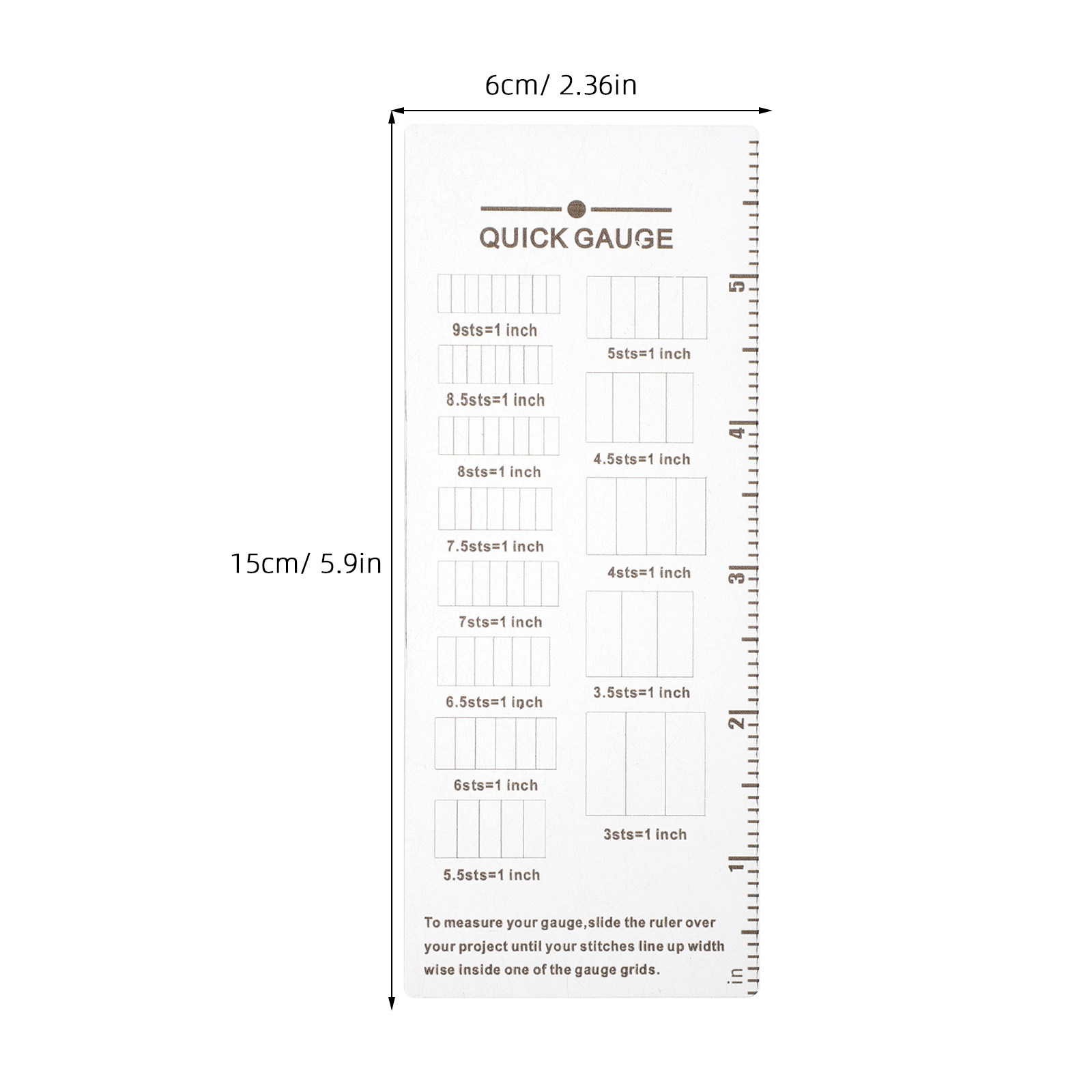 2Pcs Pengukur Rajutan Akrilik  - Sewing Gauge Ruler ulasan dan harga