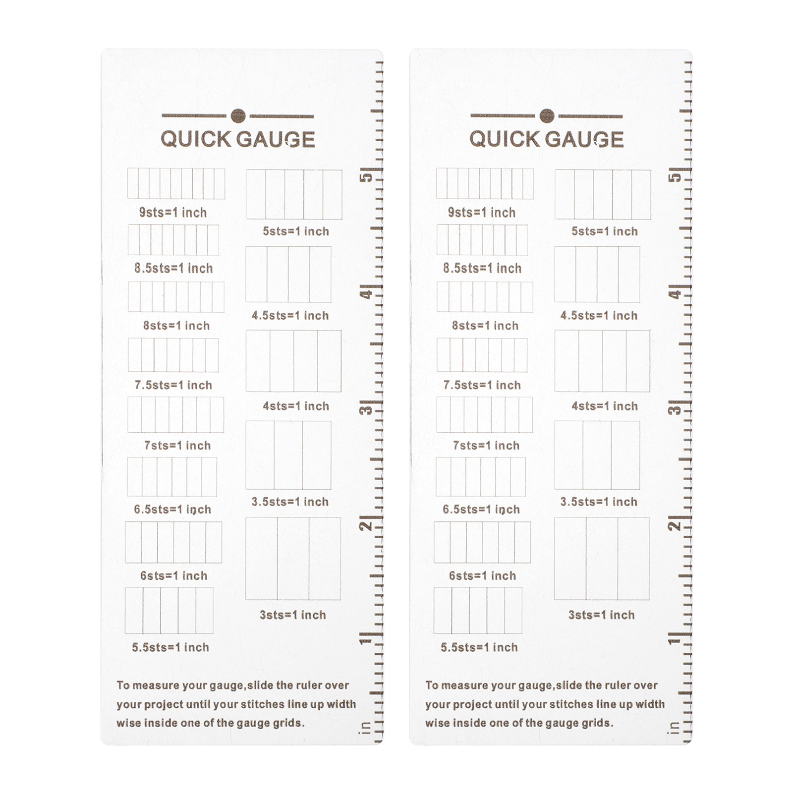 2Pcs Pengukur Rajutan Akrilik  - Sewing Gauge Ruler ulasan dan harga
