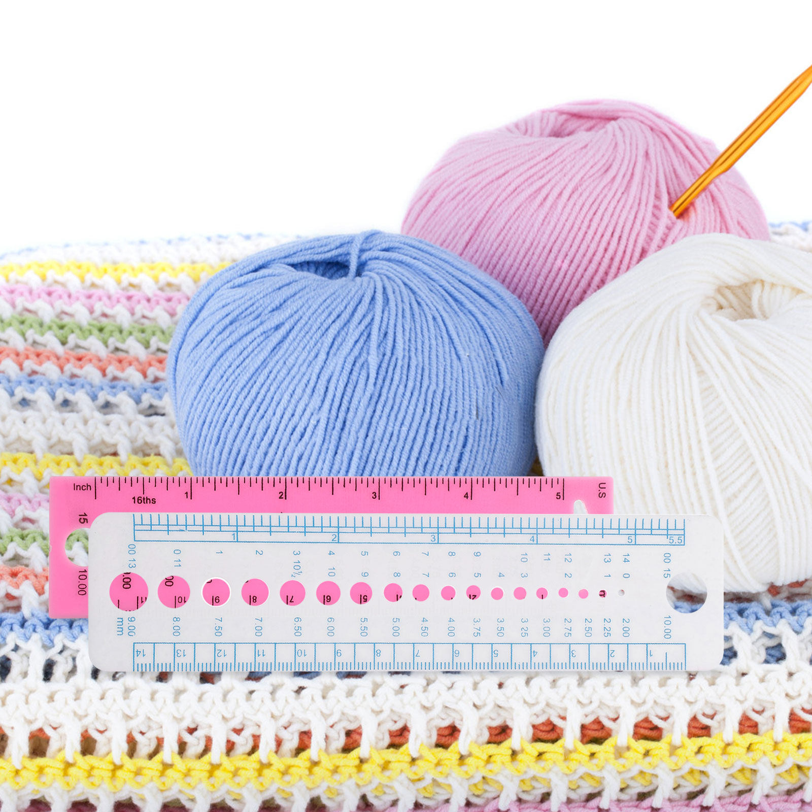 4Pcs Alat Pengukur Jarum Rajut - Sewing Gauge Ruler ulasan dan harga