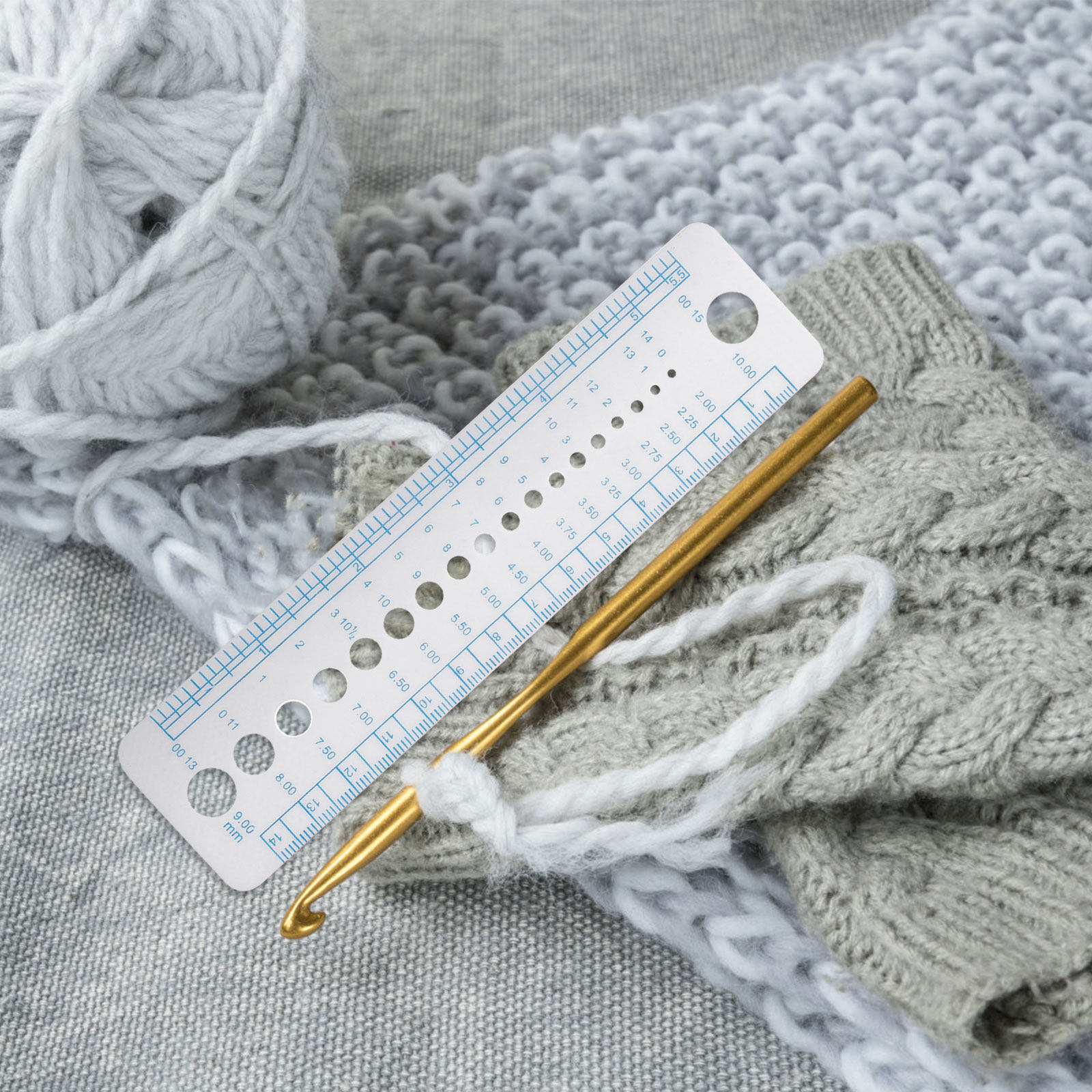 4Pcs Alat Pengukur Jarum Rajut - Sewing Gauge Ruler ulasan dan harga