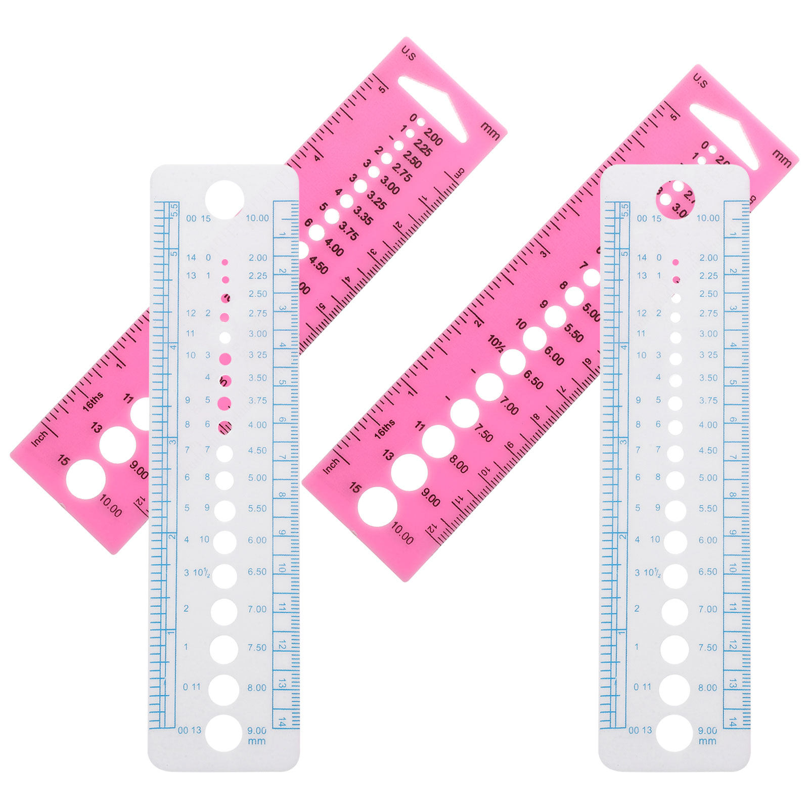 4Pcs Alat Pengukur Jarum Rajut - Sewing Gauge Ruler ulasan dan harga