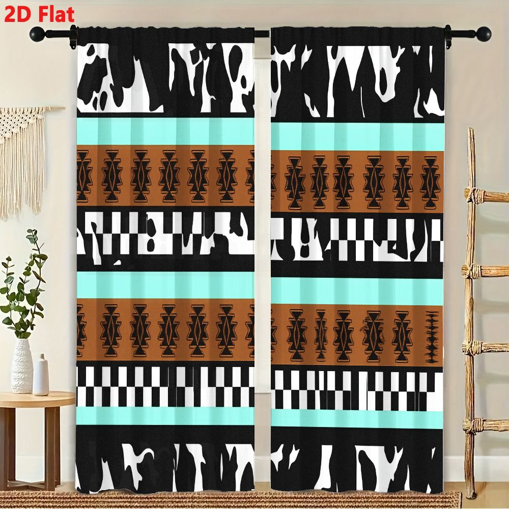 2 Buah Tirai 2D Pola Tribal Ab - Century Textile & Sewing Supply Reviews ulasan dan harga