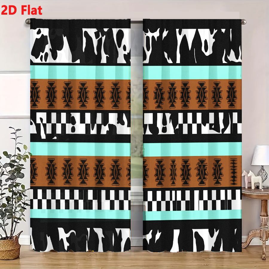 2 Buah Tirai 2D Pola Tribal Ab - Century Textile & Sewing Supply Reviews ulasan dan harga