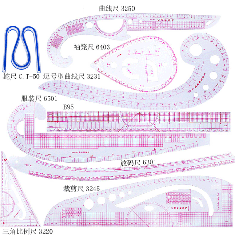 5/6/9 buah Set penggaris pengu - Sewing Gauge Ruler ulasan dan harga