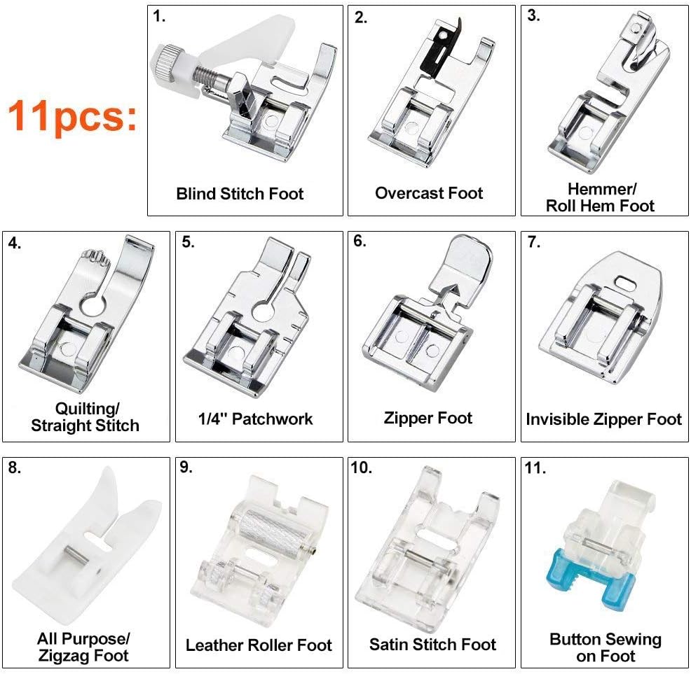 11Pcs Set Kaki Mesin Jahit - K - Sewing Factory ulasan dan harga