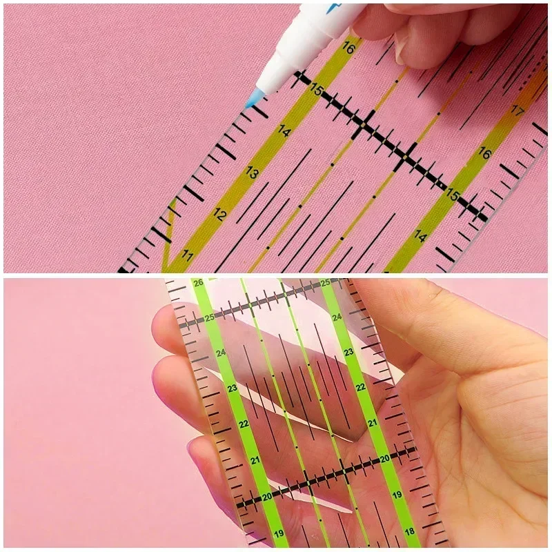 1/2 Buah 15Cm Penggaris Tambal - Sewing Gauge Ruler ulasan dan harga